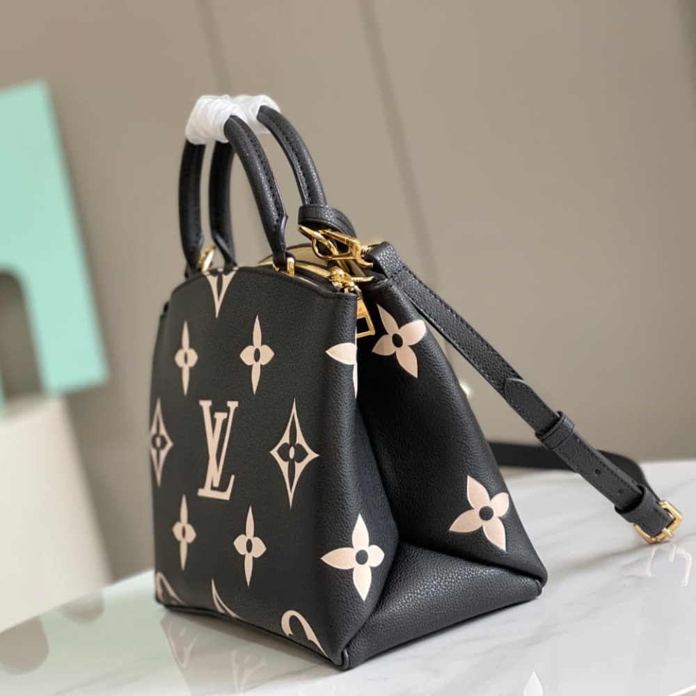 LOUIS VUITTON PETIT PALAIS BICOLOR MONOGRAM EMPREINTE BLACK AND BEIGE 29CM M58913 - Image 4