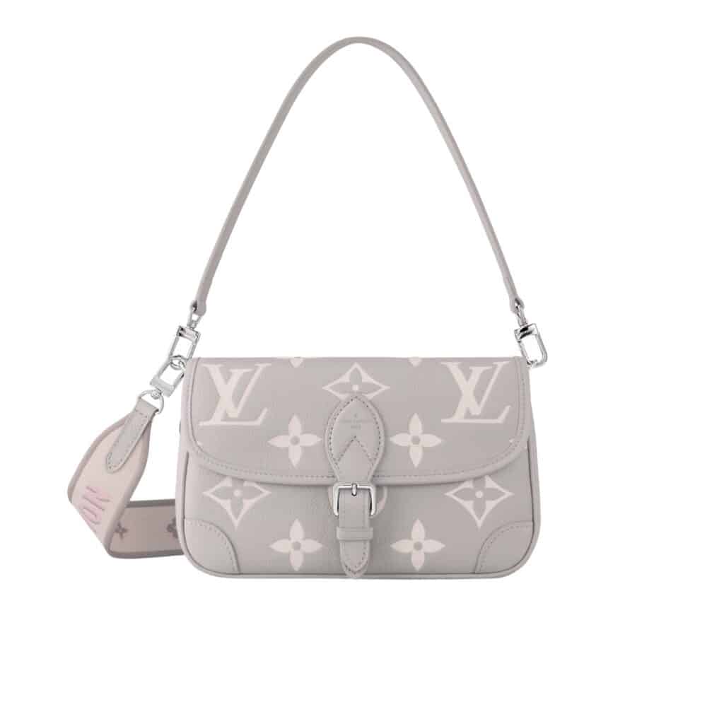 LOUIS VUITTON DIANE MONOGRAM EMPREINTE BRUME AND QUARTZ 25CM M14214