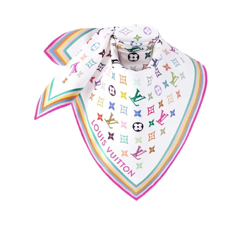 LOUIS VUITTON X MURAKAMI  MONOGRAM MULTICOLOR WHITE 90CM M94967