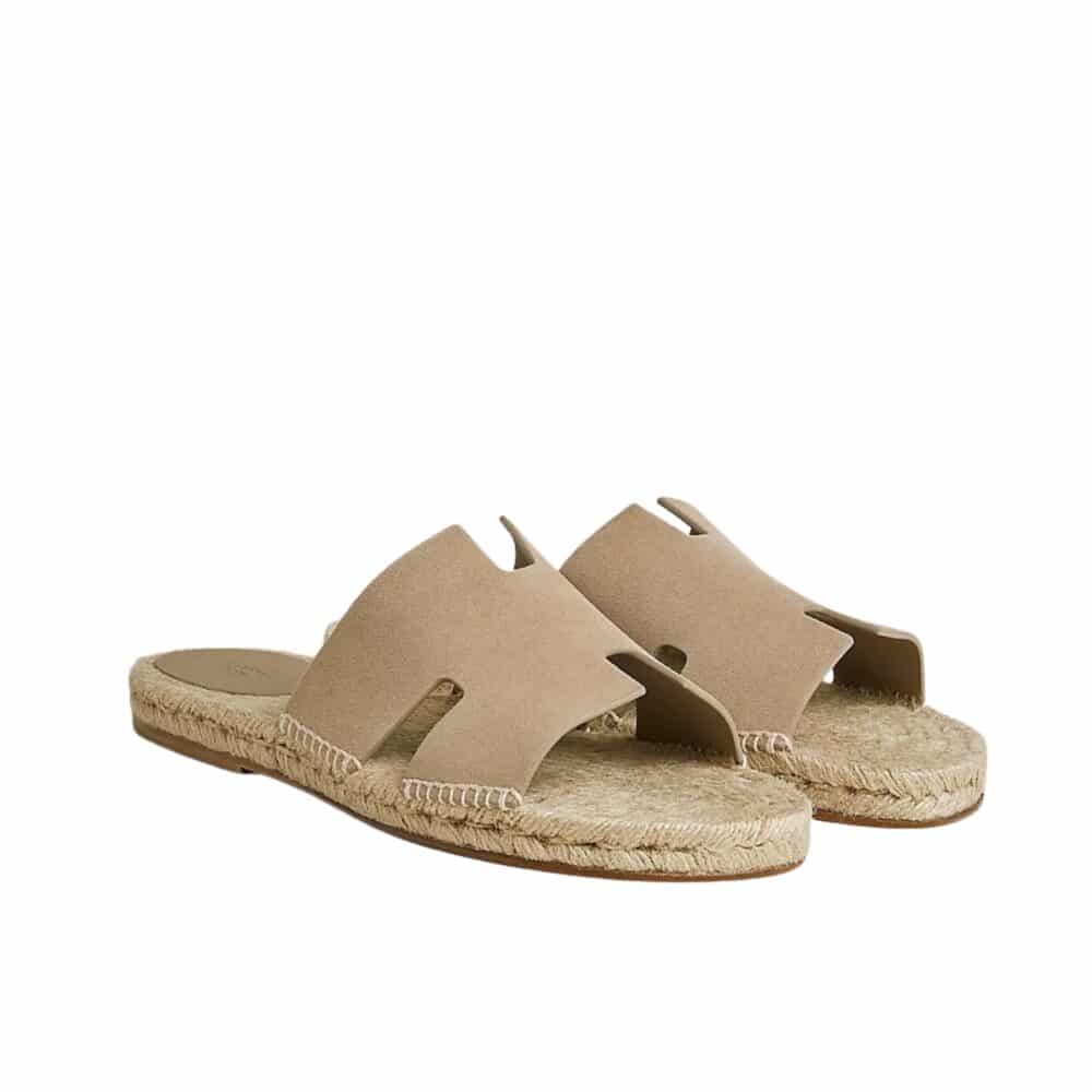 HERMES ANTIGUA ESPADRILLE BEIGE SABLE H231001ZH1J440