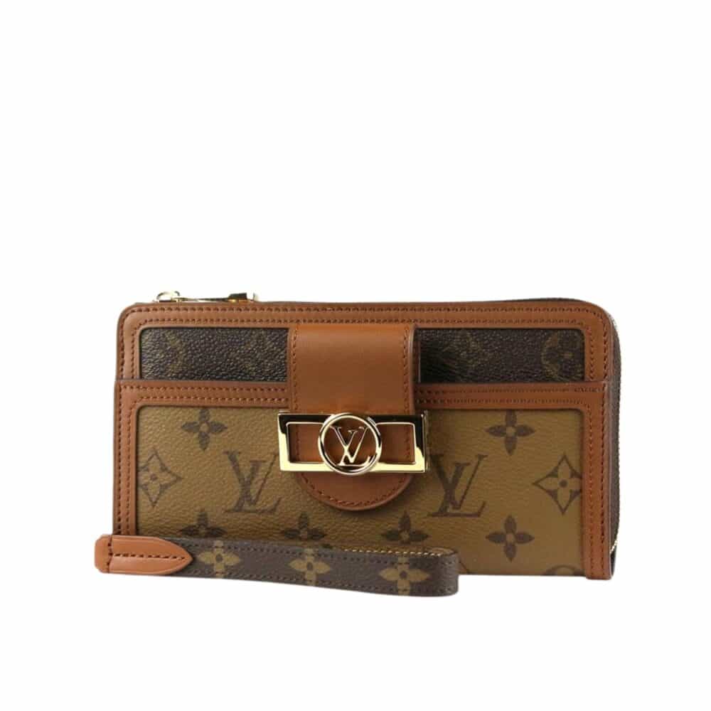 LOUIS VUITTON DAUPHINE LONG WALLET BROWN 19CM