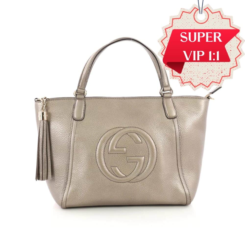 [SUPER VIP 1:1] GUCCI SOHO SMALL TOP HANDLE BAG BEIGE 35CM