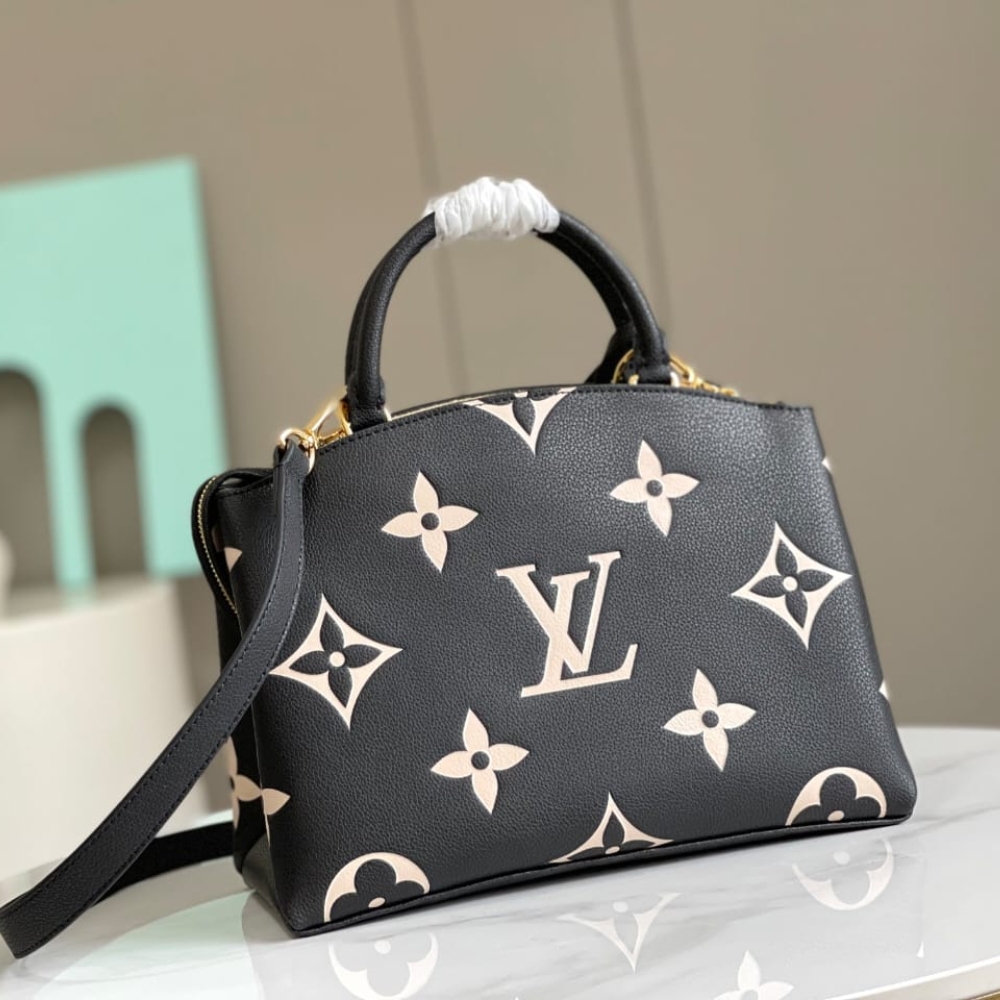 LOUIS VUITTON PETIT PALAIS BICOLOR MONOGRAM EMPREINTE BLACK AND BEIGE 29CM M58913 - Image 3