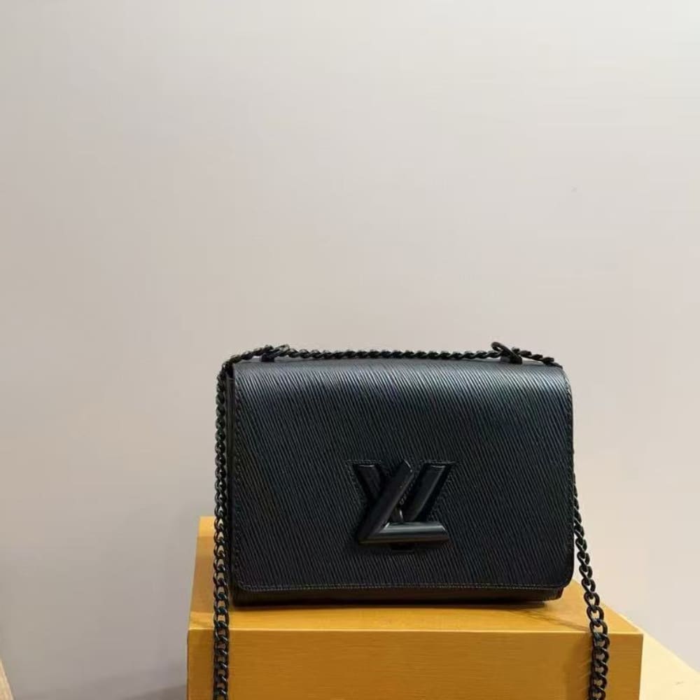 LOUIS VUITTON TWIST MM BAG ALL BLACK 23CM M25325 - Image 3