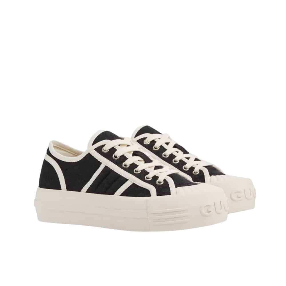 GUCCI WOMEN CHUNKY SNEAKER BLACK 816879 FABZZ 1062