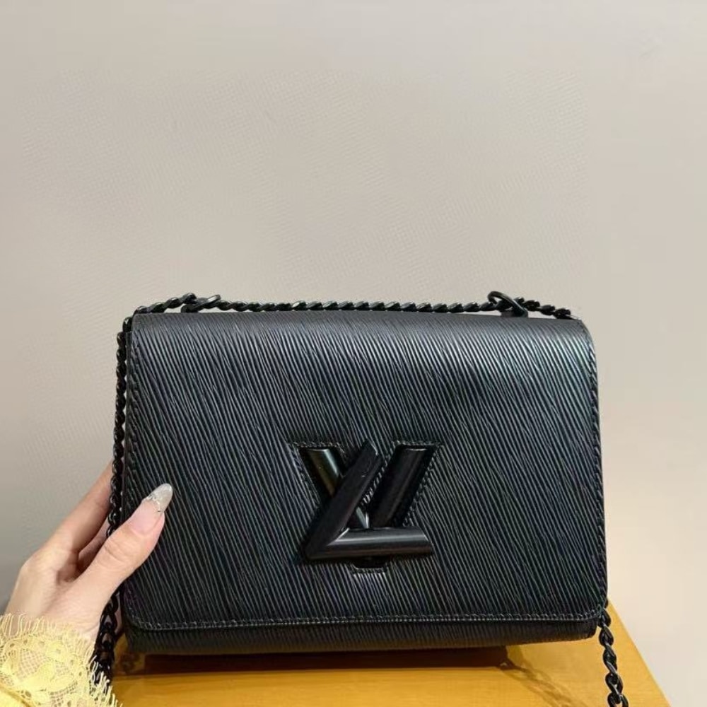 Alternative view of LOUIS VUITTON TWIST MM BAG ALL BLACK 23CM M25325