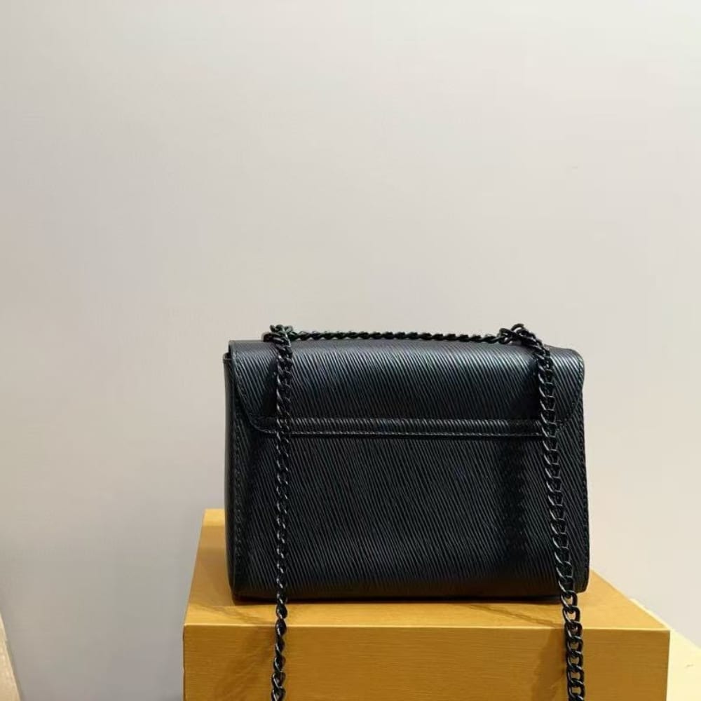 LOUIS VUITTON TWIST MM BAG ALL BLACK 23CM M25325 - Image 5