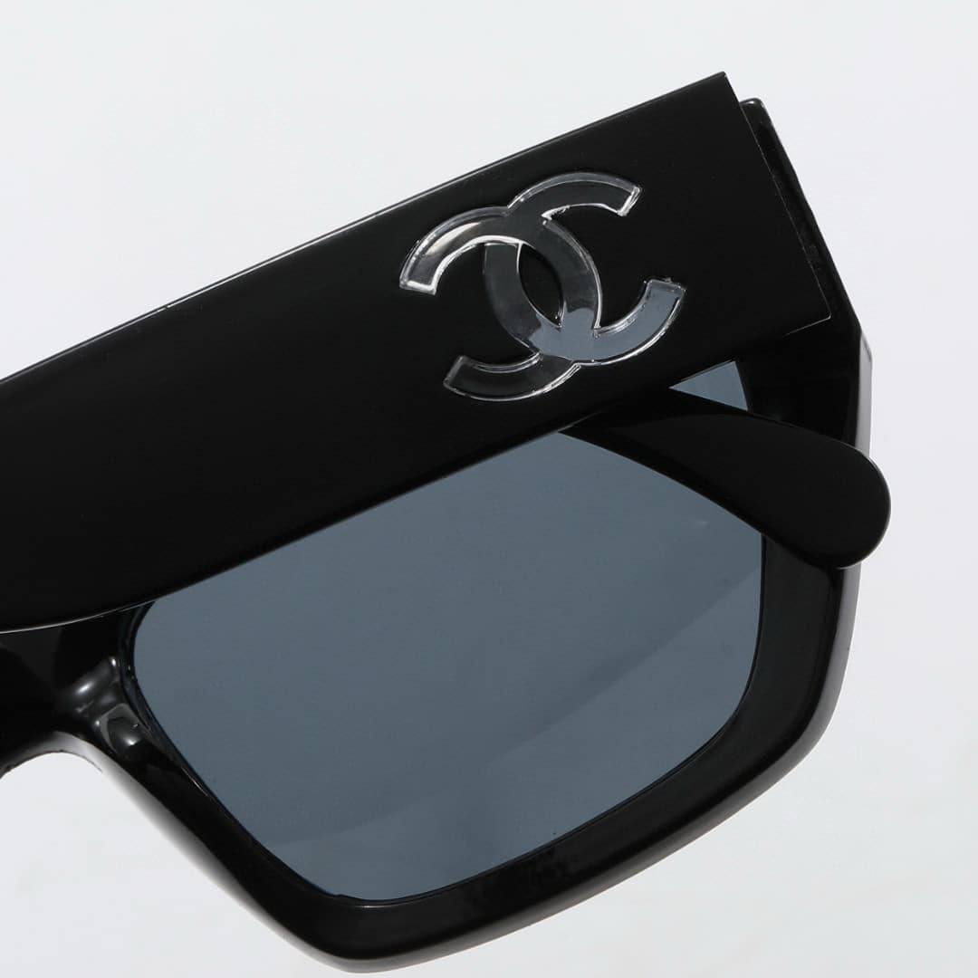 GIFT SET: CHANEL MEDIUM FLAP BAG BLACK & CAT EYE SUNGLASSES ACETATE AND NYLON BLACK - Image 6