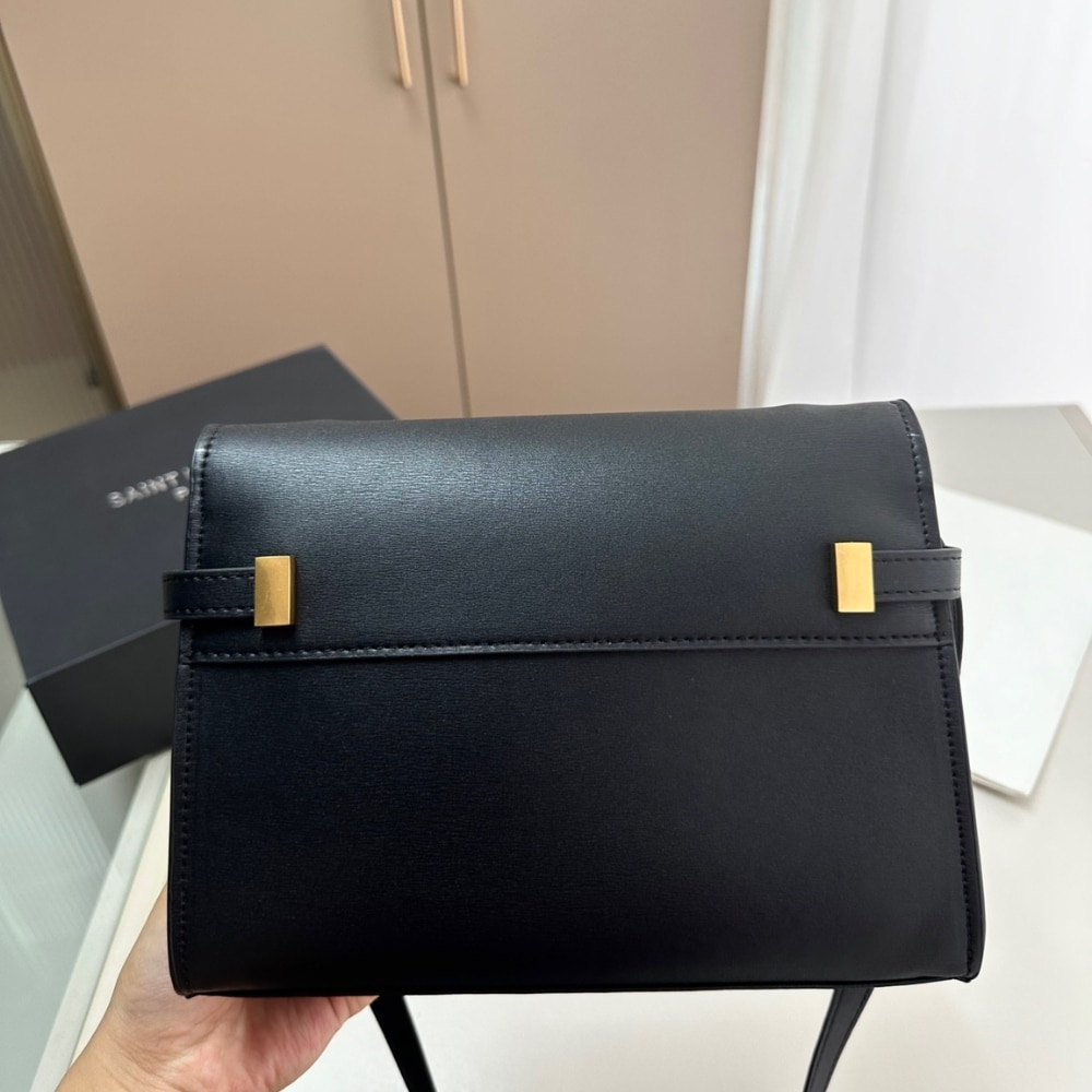 GIFT SET: SAINT LAURENT MANHATTAN SMALL IN BOX BLACK & CHEVRON CARD HOLDERS - Image 4