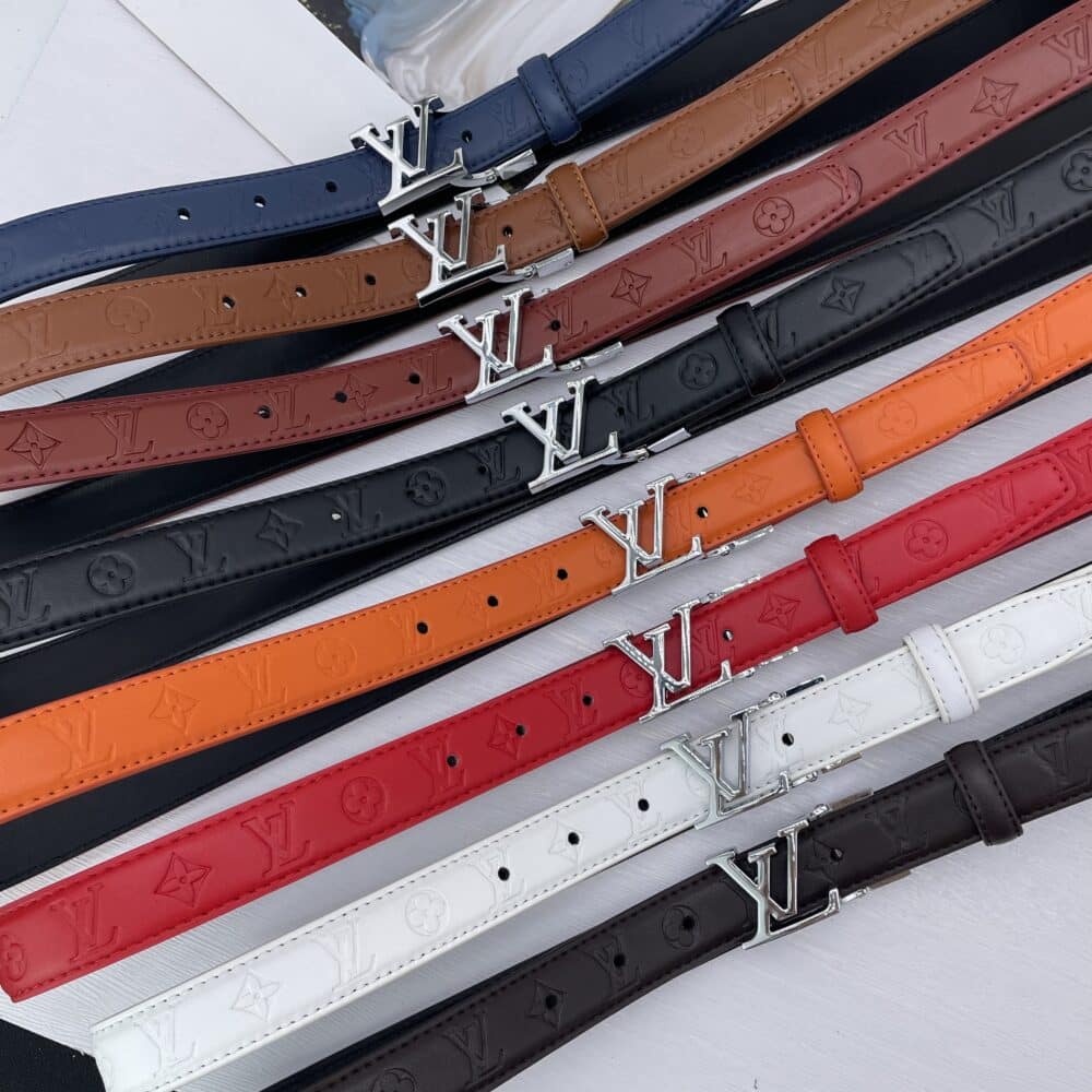 LOUIS VUITTON INITIALES LEATHER BELT MONOGRAM ORANGE 25MM - Image 4