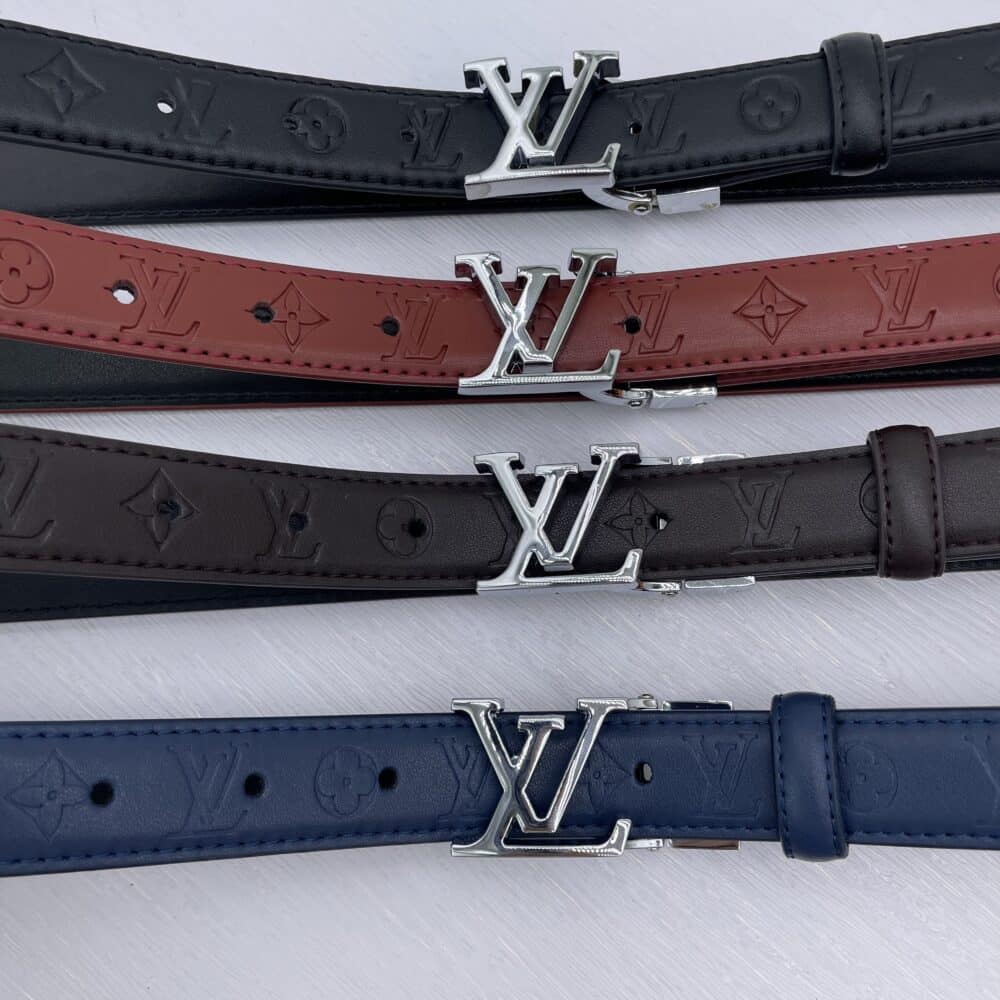 LOUIS VUITTON INITIALES LEATHER BELT MONOGRAM BLACK 25MM - Image 6