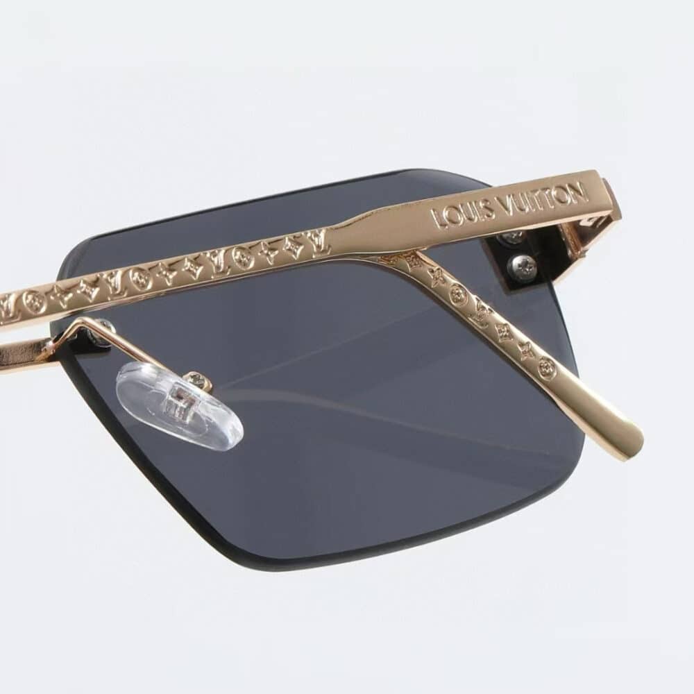 LOUIS VUITTON LV LOW SQUARE SUNGLASSES BLACK - Image 3