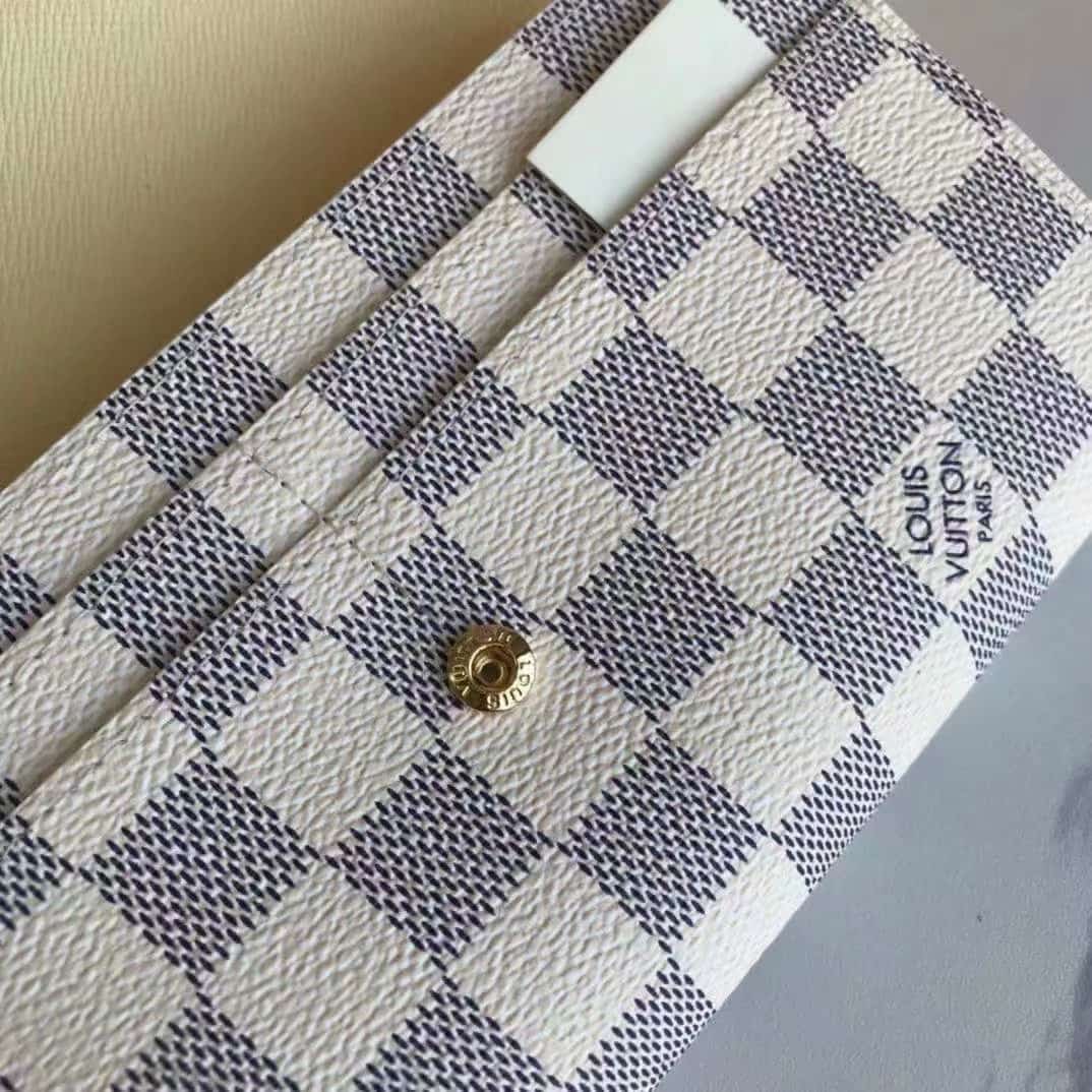 GIFT SET: LOUIS VUITTON GRACEFUL PM DAMIER AZUR & SARAH WALLET DAMIER AZUR - Image 9