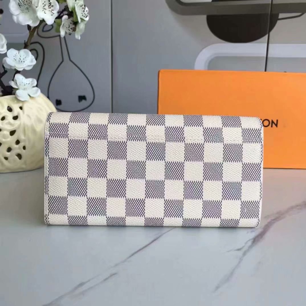 GIFT SET: LOUIS VUITTON GRACEFUL PM DAMIER AZUR & SARAH WALLET DAMIER AZUR - Image 7