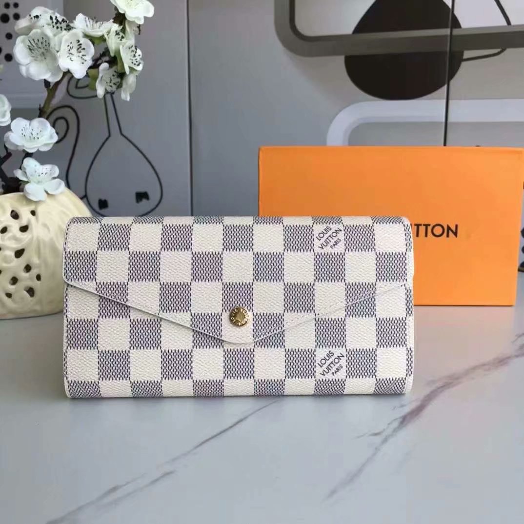GIFT SET: LOUIS VUITTON GRACEFUL PM DAMIER AZUR & SARAH WALLET DAMIER AZUR - Image 6