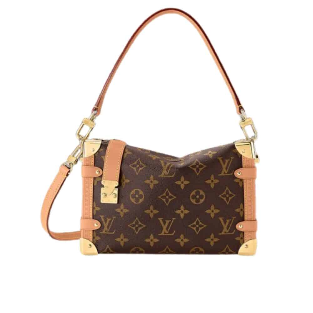 LOUIS VUITTON SIDE TRUNK MONOGRAM MM BROWN 23CM