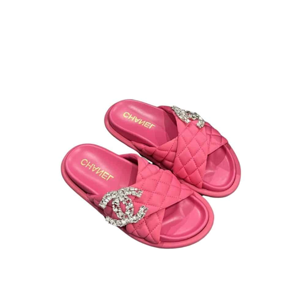 CHANEL 95RS SLIDES PINK