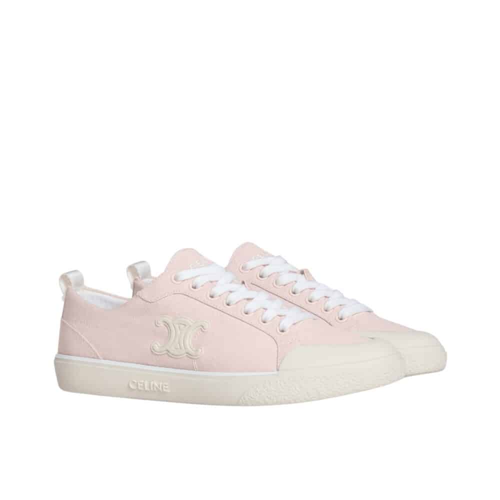 CELINE ALAN SNEAKERS WITH TRIOMPHE IN CANVAS ROSEWOOD 363675148C 24RW