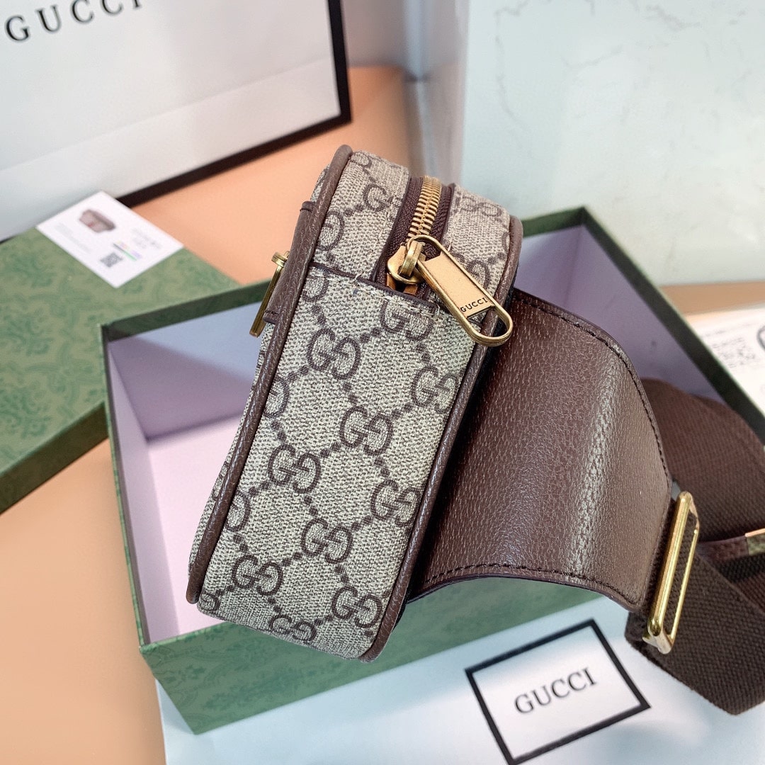 GIFT SET: GUCCI GG OPHIDIA BELT BROWN BAG & GG BASEBALL CAP BROWN - Image 6