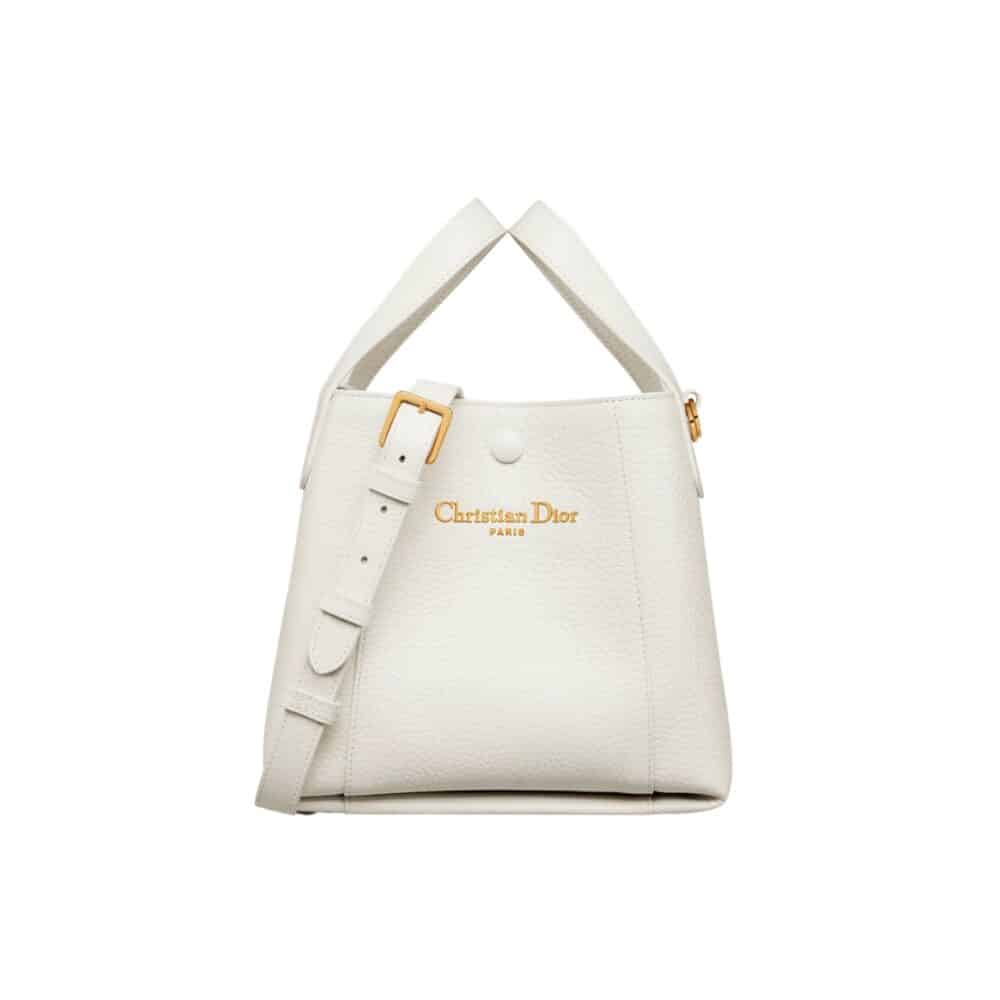 DIOR SMALL SIGNATURE BUCKET BAG LATTE GRAINED 21CM M2840USKU M030
