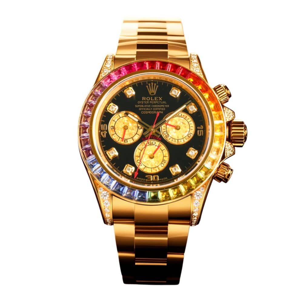 ROLEX DAYTONA COSMOGRAPH RAINBOWN YELLOW GOLD 12.18MM