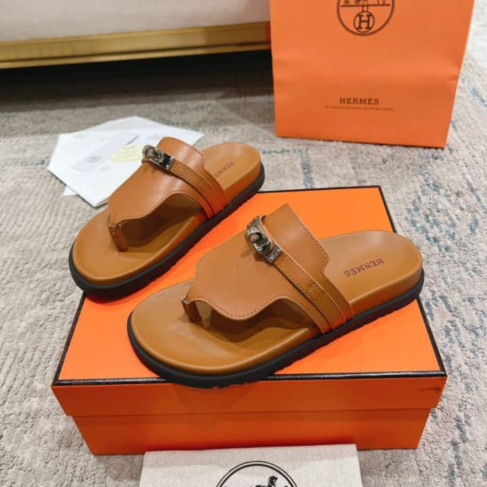 Alternative view of HERMES EMPIRE SANDAL MARRON GLAISE H221074Z 1V360