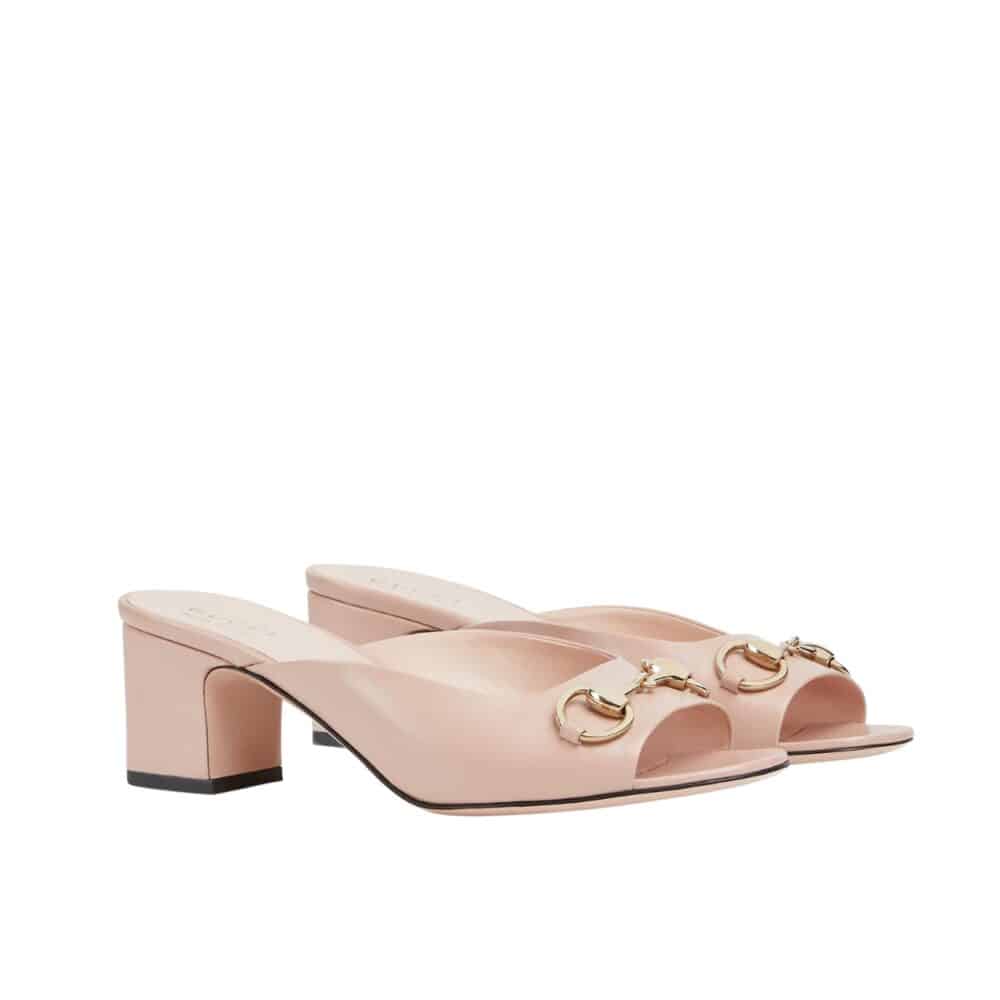 GUCCI WOMEN HORSEBIT SLIDE LIGHT PINK 816607 C9D00 6809