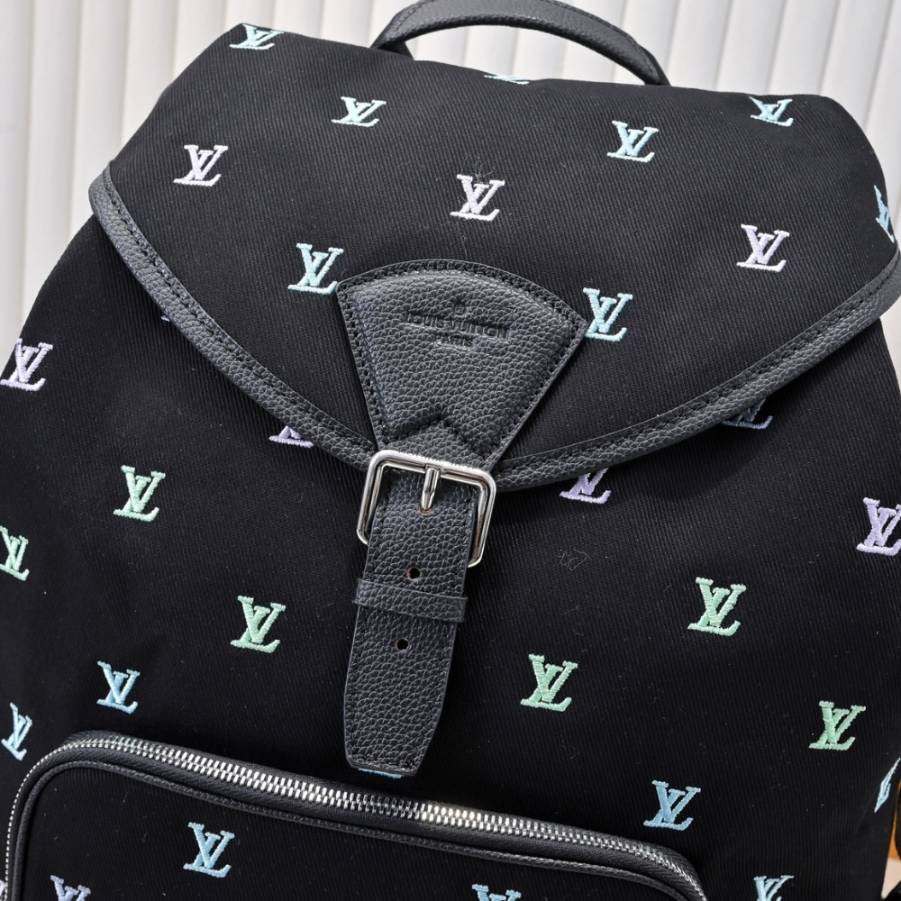 LOUIS VUITTON MONTSOURIS BACKPACK BLACK 40CM M14135 - Image 4