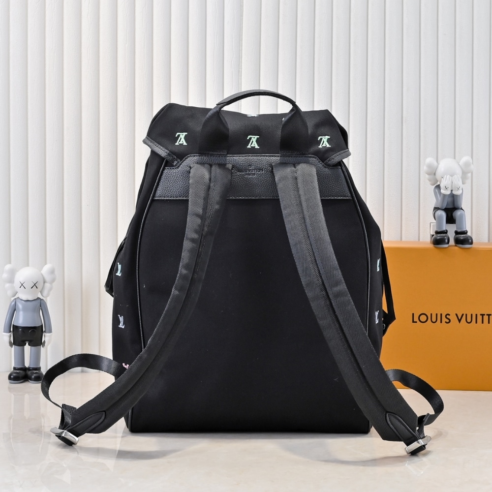LOUIS VUITTON MONTSOURIS BACKPACK BLACK 40CM M14135 - Image 5