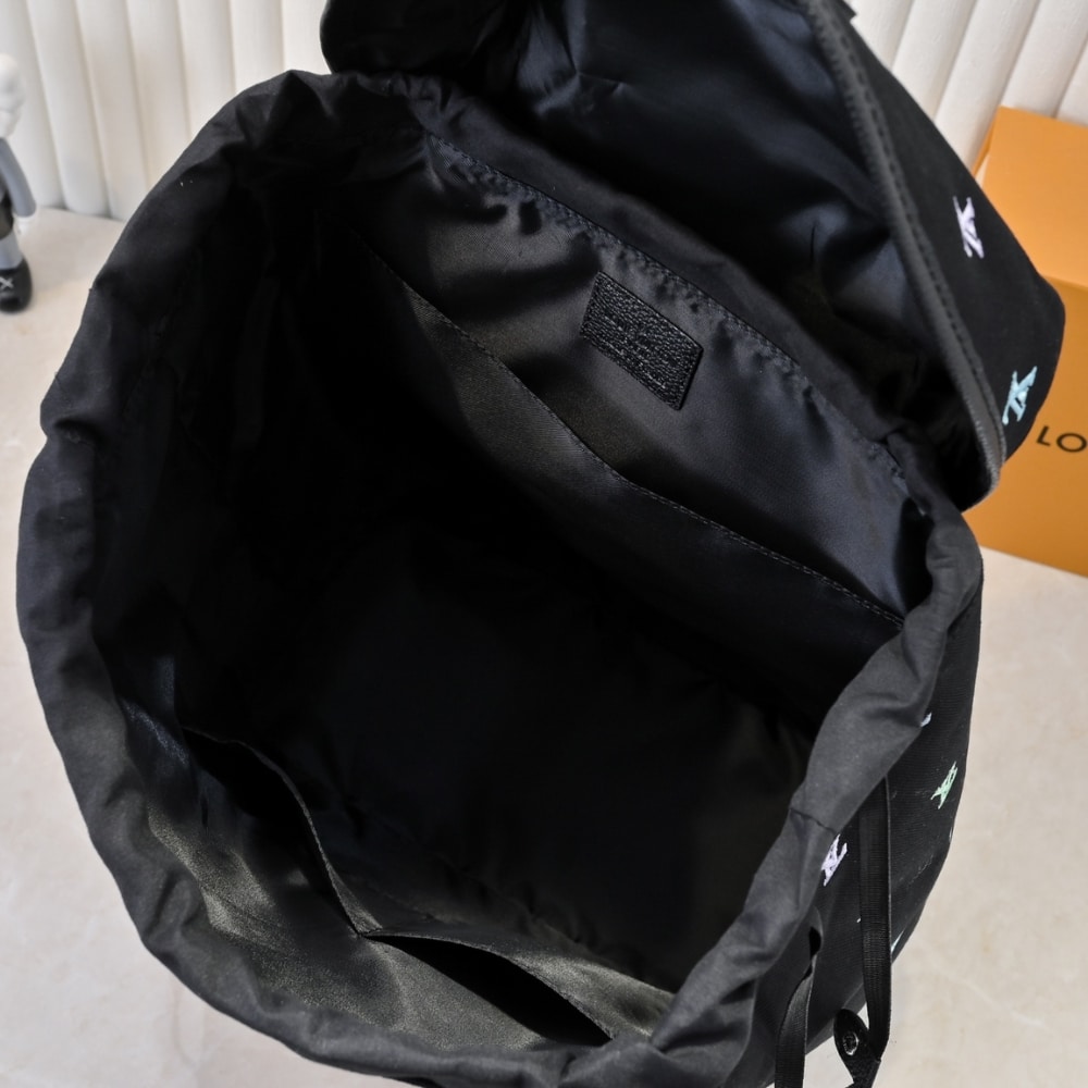 LOUIS VUITTON MONTSOURIS BACKPACK BLACK 40CM M14135 - Image 8