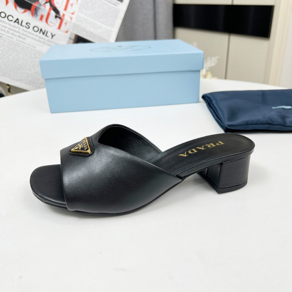 PRADA PADDED NAPPA LEATHER SANDALS BLACK 1XX711 2DL8 F0002 F A035 - Image 3