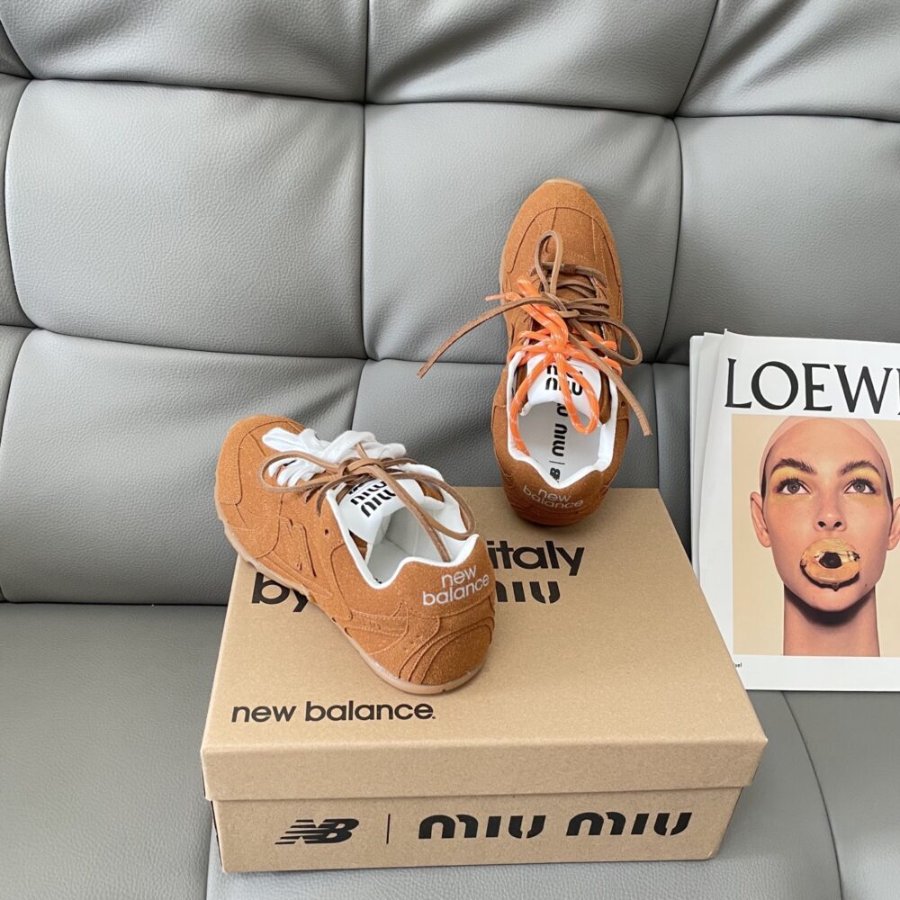 MIU MIU X NEW BALANCE 530 SL SUEDE SNEAKERS CINNAMON 5E165E Z5O F0401 F D005 - Image 8