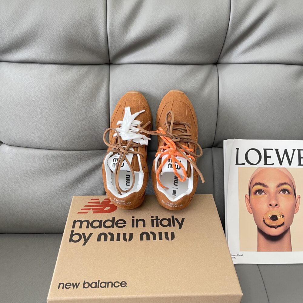 MIU MIU X NEW BALANCE 530 SL SUEDE SNEAKERS CINNAMON 5E165E Z5O F0401 F D005 - Image 7