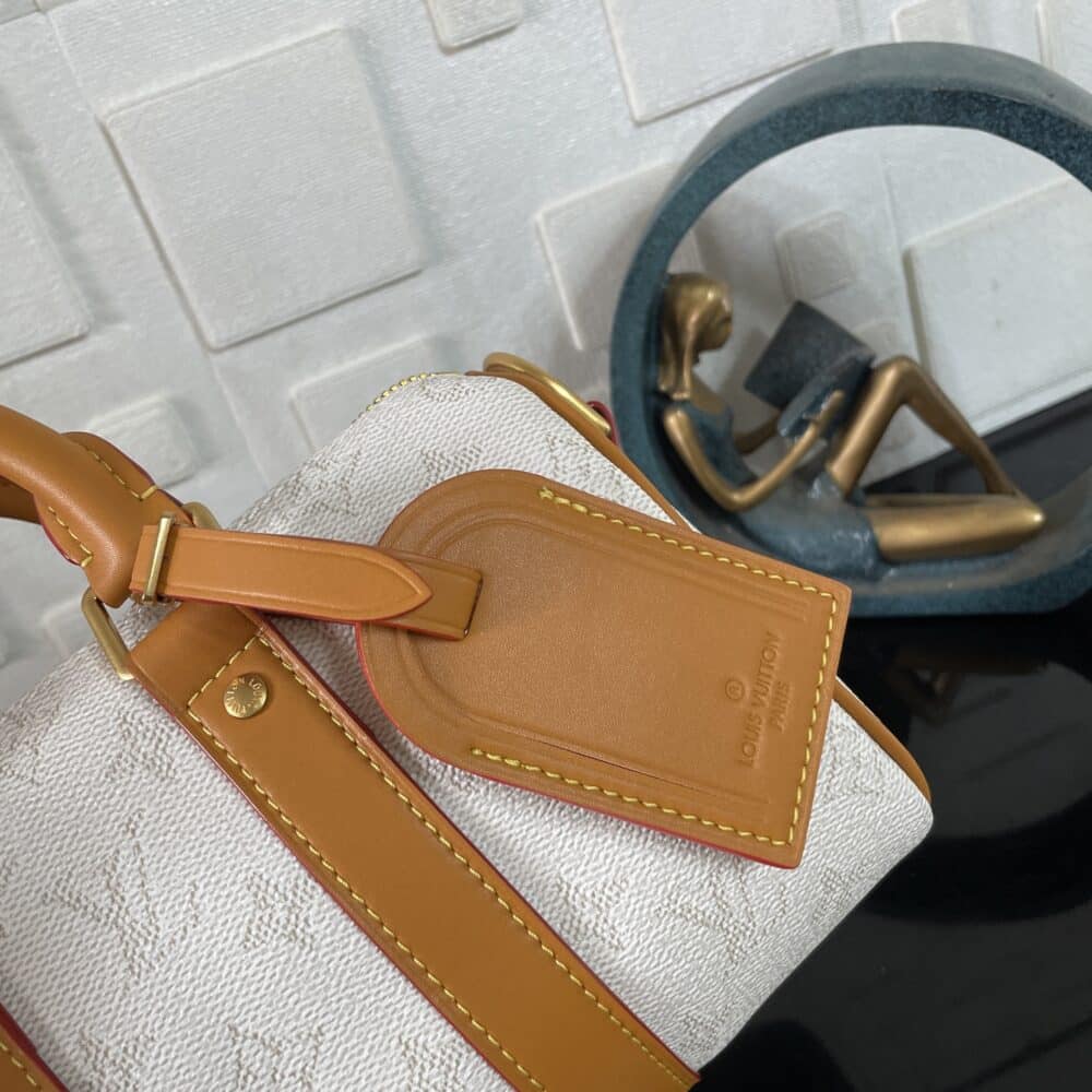 [SUPER VIP 1:1] LOUIS VUITTON KEEPALL BANDOULIÈRE 25 OFF WHITE 25CM M15076 - Image 6