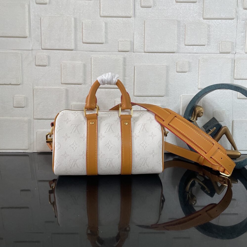 [SUPER VIP 1:1] LOUIS VUITTON KEEPALL BANDOULIÈRE 25 OFF WHITE 25CM M15076 - Image 4
