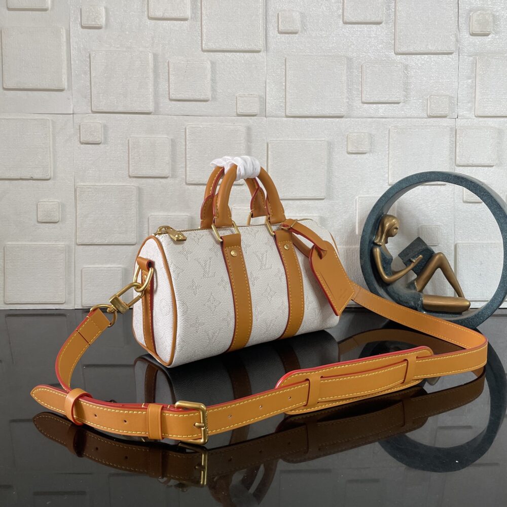 [SUPER VIP 1:1] LOUIS VUITTON KEEPALL BANDOULIÈRE 25 OFF WHITE 25CM M15076 - Image 3