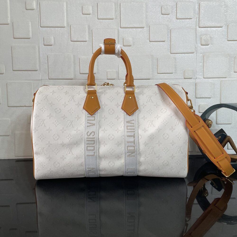 [SUPER VIP 1:1] LOUIS VUITTON KEEPALL BANDOULIÈRE 45 OFF WHITE 45CM M14838 - Image 4