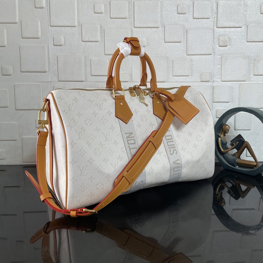 [SUPER VIP 1:1] LOUIS VUITTON KEEPALL BANDOULIÈRE 45 OFF WHITE 45CM M14838 - Image 3