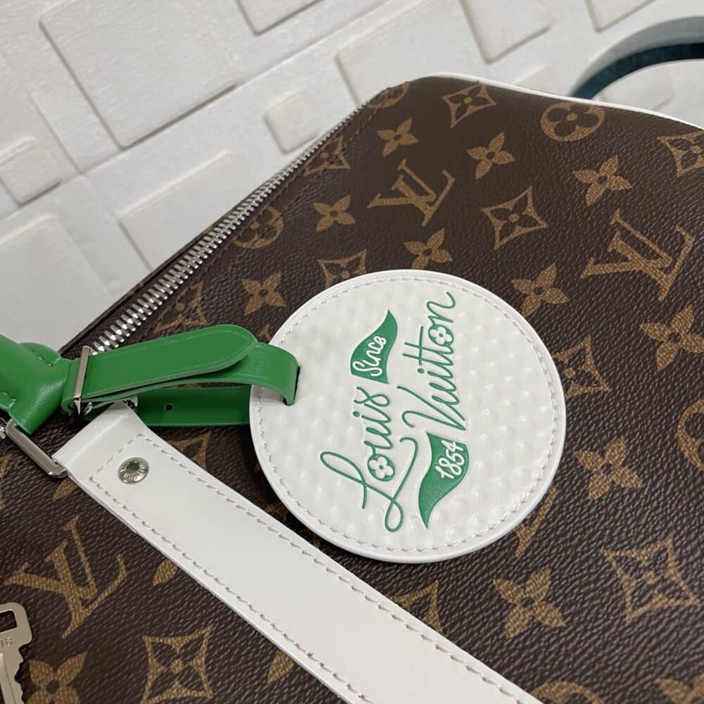 [SUPER VIP 1:1] LOUIS VUITTON KEEPALL BANDOULIÈRE 50 MONOGRAM AND GREEN 50CM M13926 - Image 8