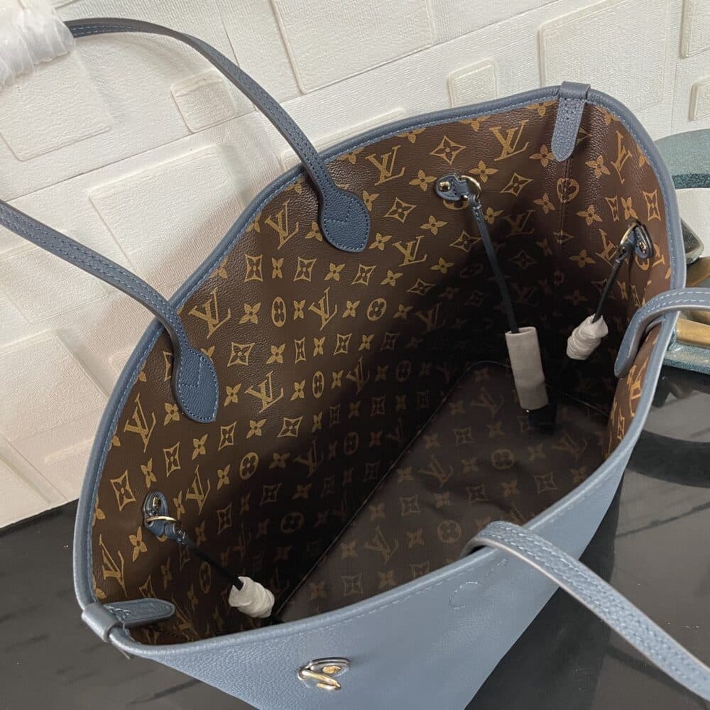 [SUPER VIP 1:1] LOUIS VUITTON NEVERFULL INSIDE OUT MM BAG NAVY BLUE 31CM M14994 - Image 10
