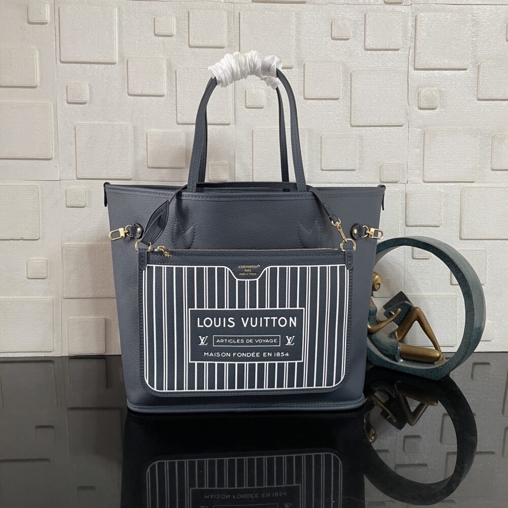 [SUPER VIP 1:1] LOUIS VUITTON NEVERFULL INSIDE OUT MM BAG NAVY BLUE 31CM M14994 - Image 8