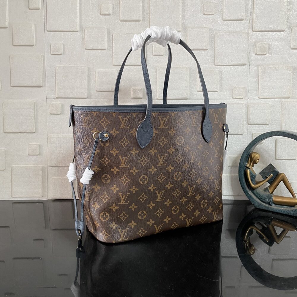 [SUPER VIP 1:1] LOUIS VUITTON NEVERFULL INSIDE OUT MM BAG NAVY BLUE 31CM M14994 - Image 4