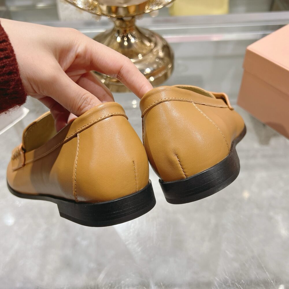 MIUMIU LEATHER LOAFERS COGNAC 5D398E 248 F0046 F 010 - Image 7