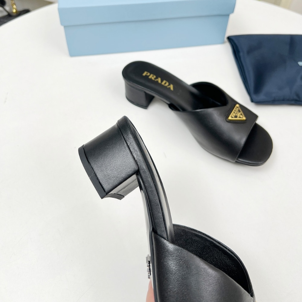 PRADA PADDED NAPPA LEATHER SANDALS BLACK 1XX711 2DL8 F0002 F A035 - Image 6