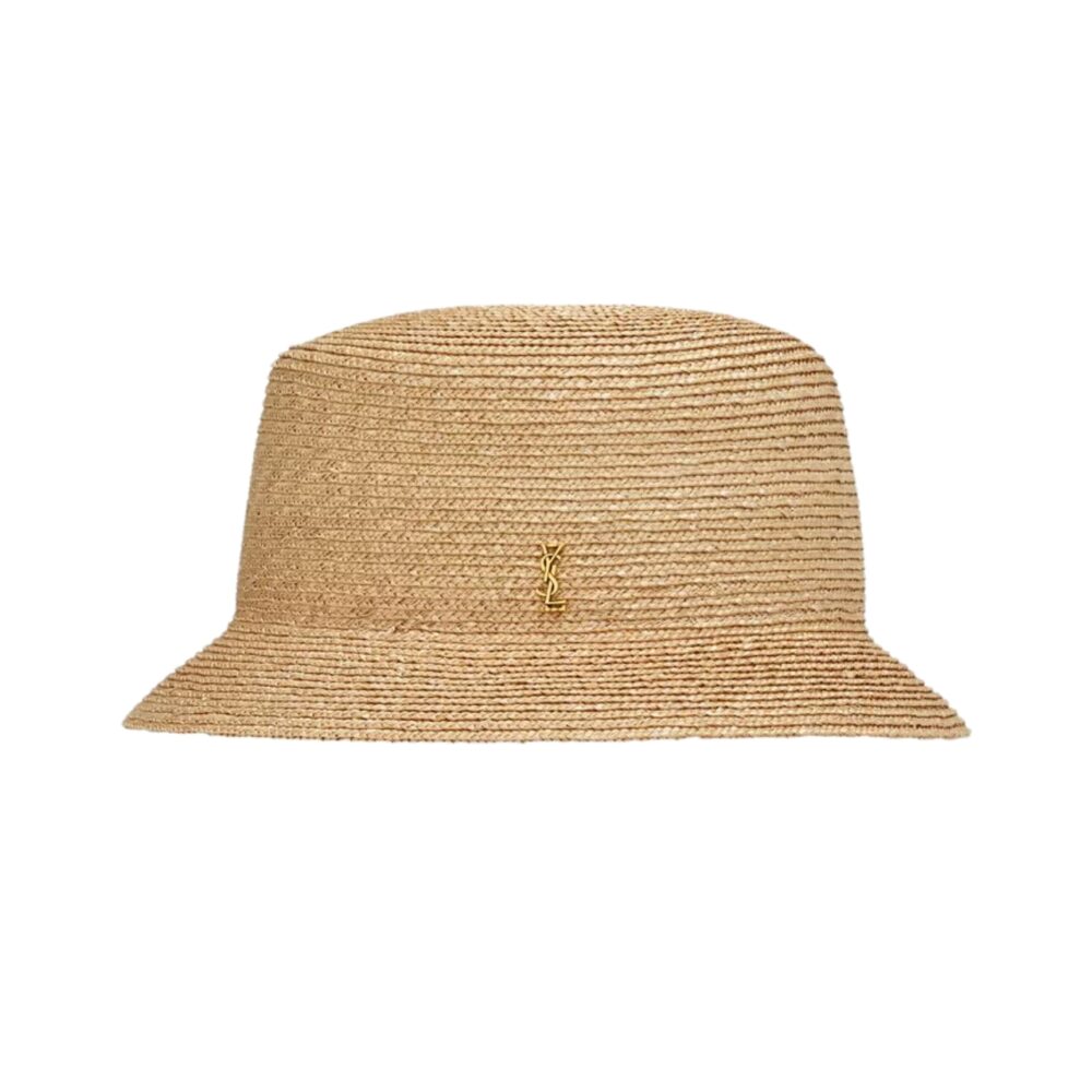 SAINT LAURENT MAGLINA STRAW BUCKET HAT ROPE 7030123YG579600