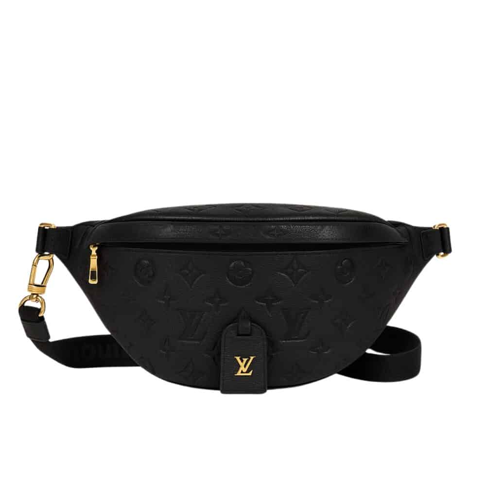 LOUIS VUITTON BUMBAG HIGH RISE BLACK 38CM
