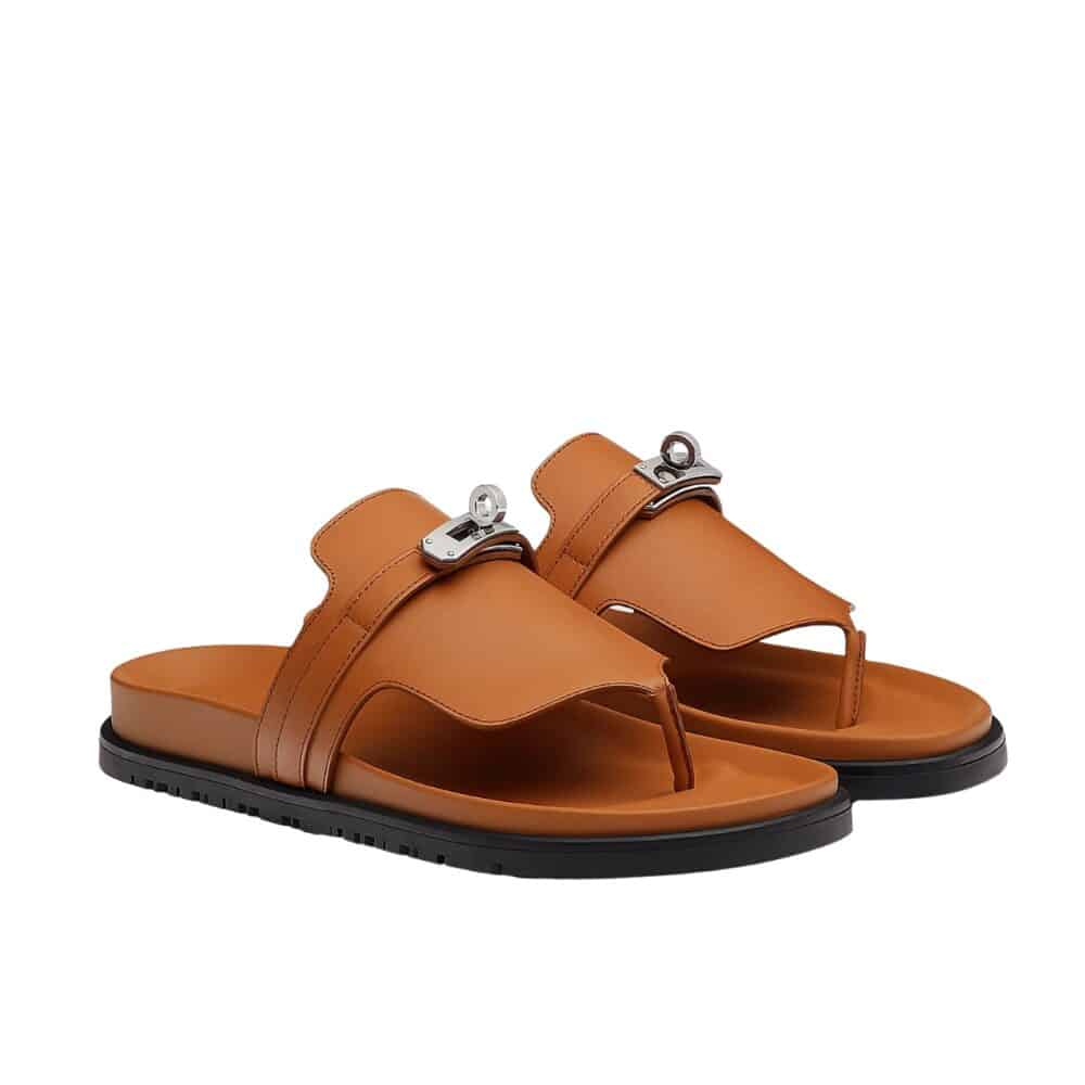HERMES EMPIRE SANDAL MARRON GLAISE H221074Z 1V360