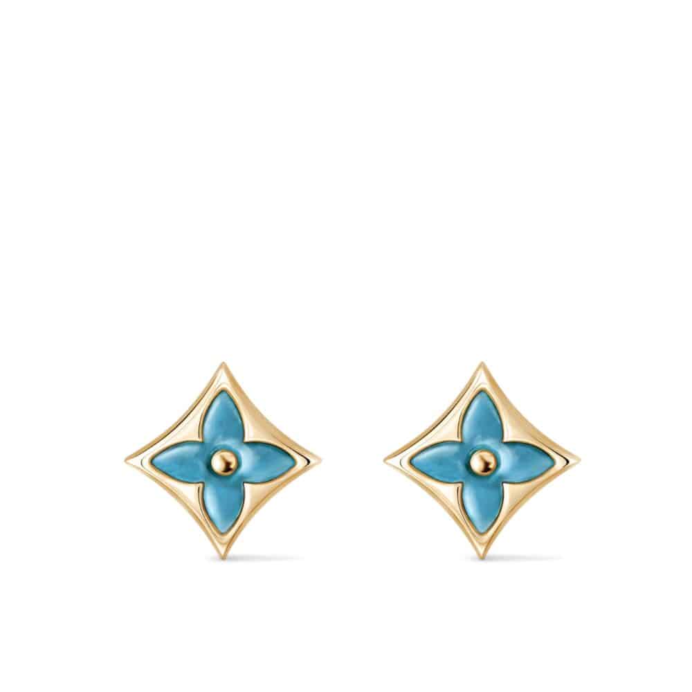 LOUIS VUITTON COLOR BLOSSOM BB STAR EAR STUD YELLOW GOLD Q16641