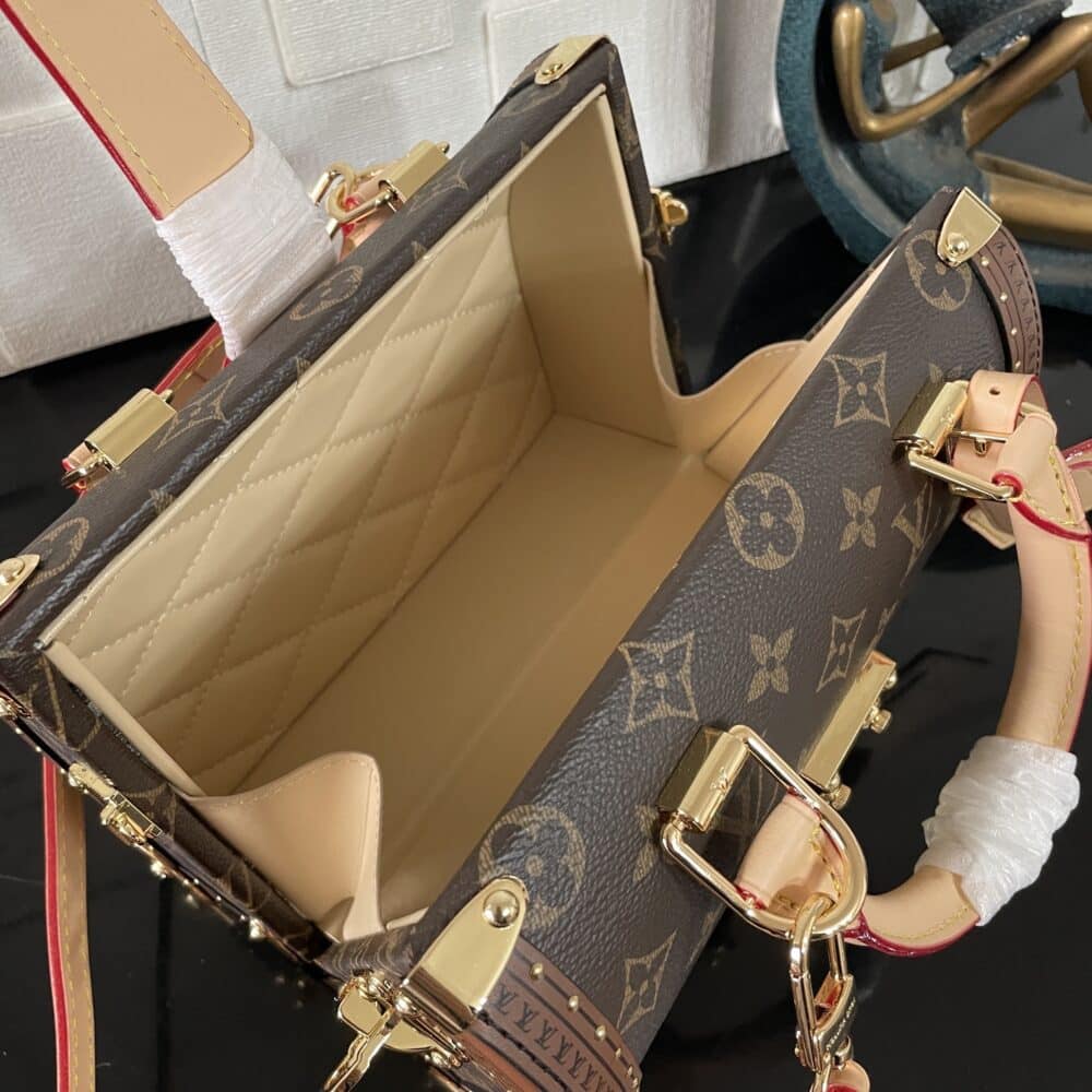 [SUPER VIP 1:1]  LOUIS VUITTON SPEEDY TRUNK BOX BAG 20 MONOGRAM BROWN 21CM M11154 - Image 9