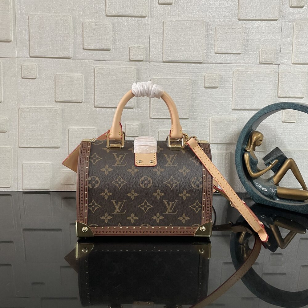 [SUPER VIP 1:1]  LOUIS VUITTON SPEEDY TRUNK BOX BAG 20 MONOGRAM BROWN 21CM M11154 - Image 4